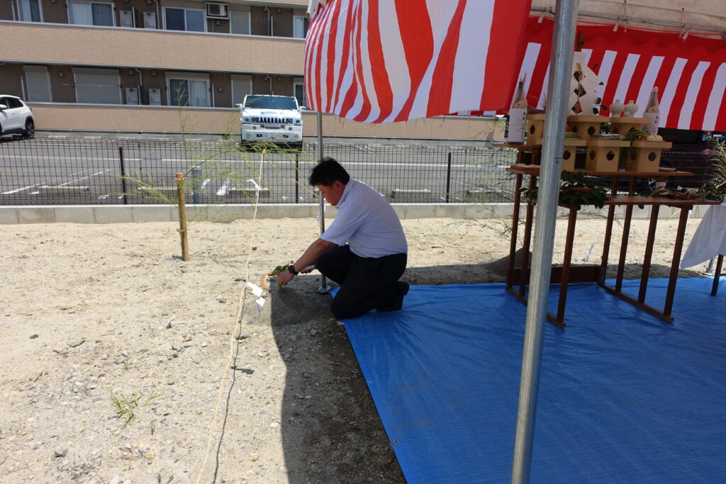 大井手モデルハウス新築工事　地鎮祭