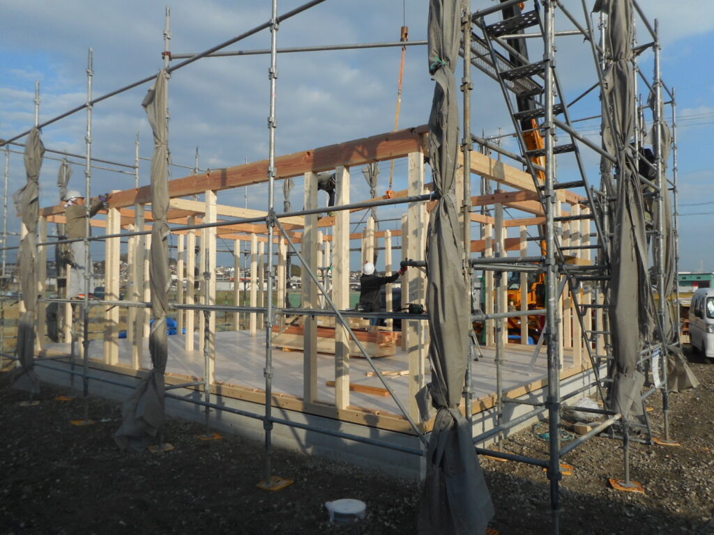 M様美容室新築工事　上棟