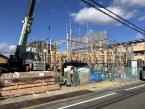 大井手モデルハウス新築工事　上棟