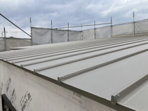 大井手モデルハウス新築工事　屋根工事完了